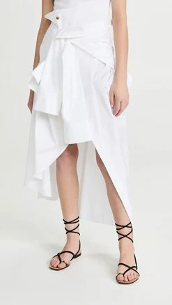 Best deal 👍 A.W.A.K.E. MODE Desconstructed 👚 Shirt 👗 Skirt White 🧨